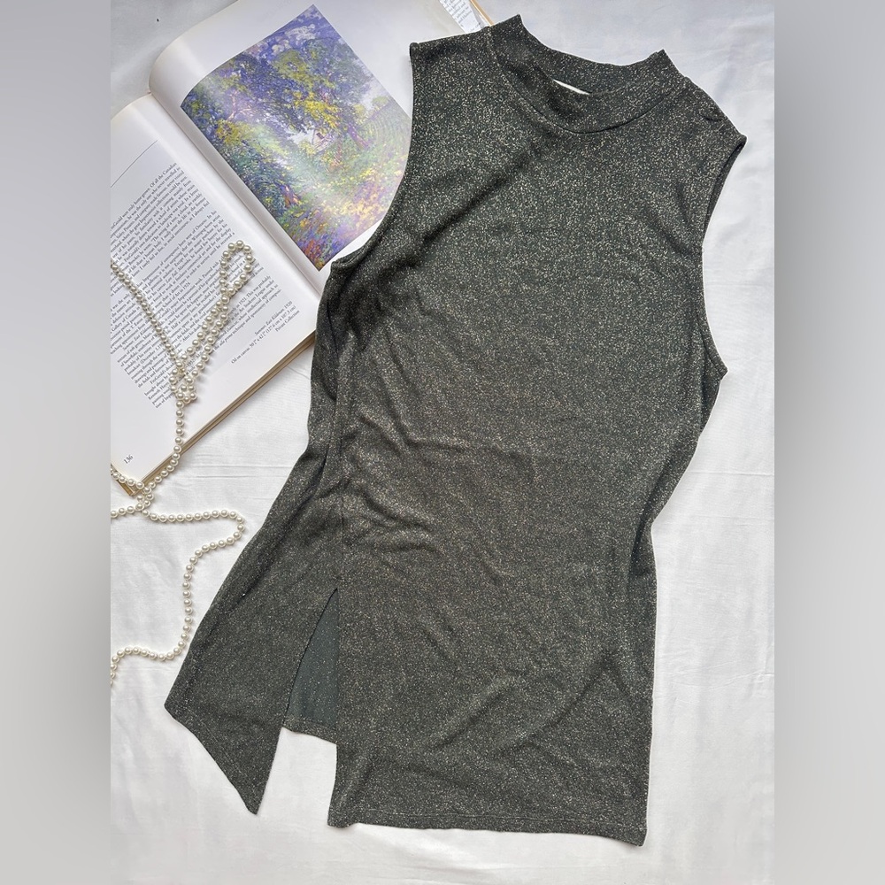 3/50$Next Green Glitter Sleeveless Dress